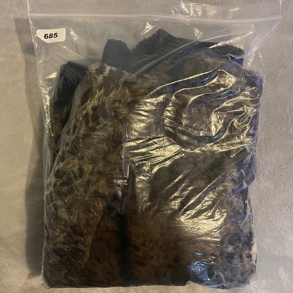 Serengeti Catalog Womens XL Faux Fur Leopard Print Zip Up Sweater Cardigan Black - Picture 7 of 7